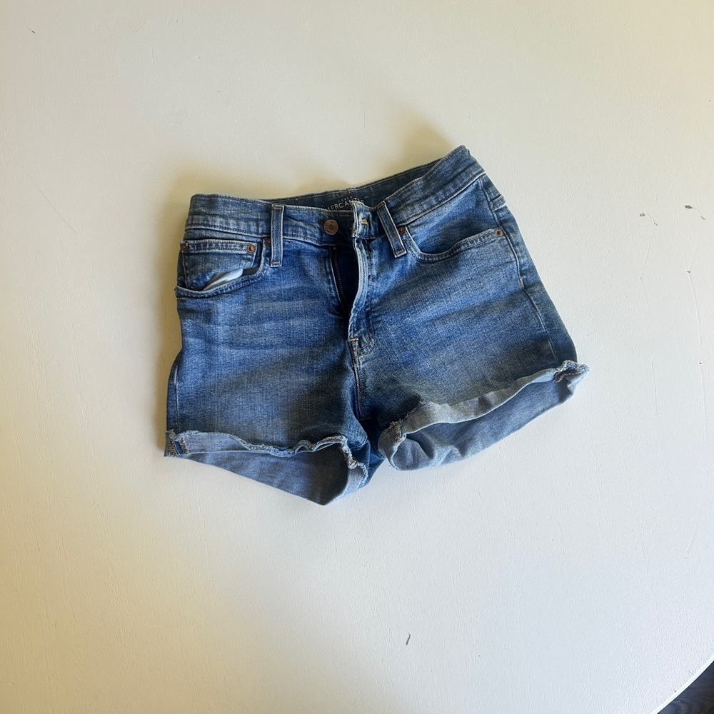 J. Crew Blue Jean Shorts Distressed Cutoff Style